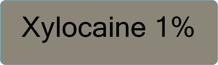 XYLOCAINE 1% - Black on Grey POLY, 1 Per Pouch , 100 Per Pack Gamma Sterilised.