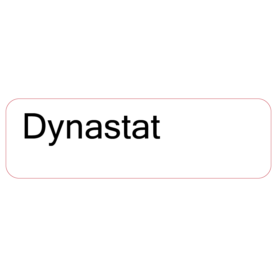 Dynastat - 40 x 12, PAPER, Black print on White Label, 800 per roll