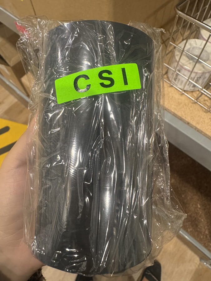 B110A/110/3C/CSI 110mm x 300metres thermal printer ribbon black wax resin CSI 25.7mm core
